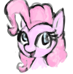 Size: 523x531 | Tagged: safe, artist:gezawatt, pinkie pie, earth pony, pony, bust, colored, digital art, krita, sketch, solo