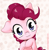 Size: 600x610 | Tagged: safe, artist:239asd, pinkie pie, earth pony, pony, :3, bust, cute, diapinkes, ear down, flower, looking at you, portrait, solo