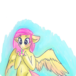 Size: 2000x2000 | Tagged: safe, artist:pegabella, fluttershy, anthro, belly button, solo