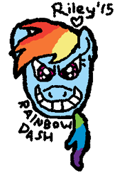 Size: 227x321 | Tagged: safe, artist:bill-cipher2, derpibooru import, rainbow dash, pegasus, pony, fanart, solo