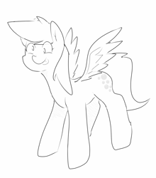 Size: 1600x1822 | Tagged: safe, artist:c0pter, derpy hooves, pony, sketch, solo