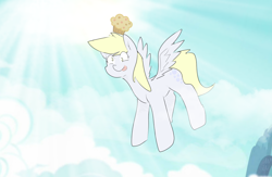 Size: 1244x809 | Tagged: safe, artist:c0pter, derpy hooves, pegasus, pony, food, muffin, solo