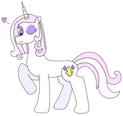 Size: 2197x2085 | Tagged: safe, artist:supahdonarudo, derpibooru import, fleur-de-lis, unicorn, heart, one eye closed, raised hoof, simple background, transparent background, wink, winking at you