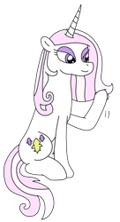 Size: 1236x2268 | Tagged: safe, artist:supahdonarudo, derpibooru import, fleur-de-lis, unicorn, mane flip, simple background, sitting, transparent background