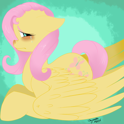 Size: 800x800 | Tagged: safe, artist:shyamette, fluttershy, pegasus, pony, crying, female, mare, solo