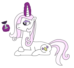 Size: 1949x1809 | Tagged: safe, artist:supahdonarudo, derpibooru import, fleur-de-lis, unicorn, glass, levitation, magic, prone, simple background, telekinesis, transparent background, wine glass