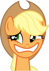 Size: 5000x7265 | Tagged: safe, artist:sir-teutonic-knight, applejack, earth pony, pony, party of one, absurd resolution, bad poker face, looking away, simple background, solo, transparent background, vector