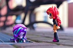 Size: 5718x3813 | Tagged: safe, artist:artofmagicpoland, starlight glimmer, sunset shimmer, equestria girls, doll, equestria girls minis, eqventures of the minis, photo, photography, toy