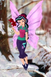 Size: 400x600 | Tagged: safe, artist:azaleasdolls, artist:user15432, starlight glimmer, human, equestria girls, barely eqg related, clothes, crossover, disney, disney style, element of justice, fairy, fairy wings, fairyized, flower, hat, jewelry, necklace, pixie scene maker, shoes, wings