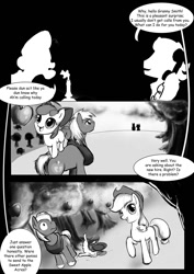 Size: 850x1200 | Tagged: safe, artist:d-lowell, apple bloom, applejack, big macintosh, filthy rich, granny smith, earth pony, horse, pony, comic:it's not my fault i'm a horse, comic, horse-pony interaction, male, parody, stallion