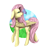 Size: 2000x2000 | Tagged: safe, artist:bolt-the-human, fluttershy, butterfly, pegasus, pony, female, mare, solo