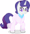 Size: 4641x5217 | Tagged: safe, artist:illumnious, rarity, oc, oc:flares midnight, pony, unicorn, absurd resolution, adobe illustrator, crossover, integrity toys, solo