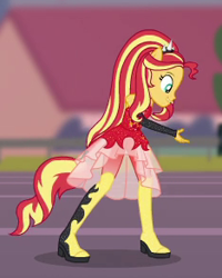 Size: 234x293 | Tagged: safe, screencap, sunset shimmer, better together, equestria girls, forgotten friendship, cropped, ponied up