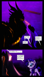 Size: 1036x1800 | Tagged: safe, artist:ghostwalker2061, rarity, dragon, pony, unicorn, comic:rarity must style, comic, deathwing