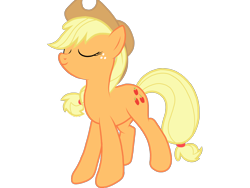 Size: 2048x1536 | Tagged: safe, artist:birdivizer, applejack, earth pony, pony, applejack's hat, blonde, blonde mane, blonde tail, female, mare, orange coat, solo