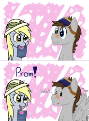 Size: 1280x1742 | Tagged: safe, artist:askdaringderpydo, artist:phoenixswift, derpy hooves, oc, oc:fuselight, pegasus, pony, ask fuselight, hat, male, pith helmet, stallion