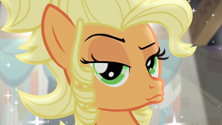 Size: 1920x1080 | Tagged: safe, screencap, applejack, earth pony, pony, simple ways, applejewel, duckface, face, faic, solo, the smolder, wallpaper