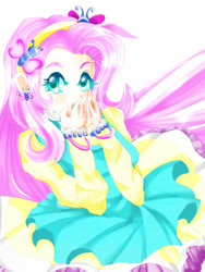 Size: 768x1024 | Tagged: safe, artist:eateroflife, fluttershy, human, humanized, solo