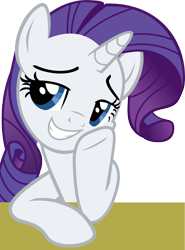 Size: 4578x6188 | Tagged: safe, rarity, pony, unicorn, the saddle row review, absurd resolution, grin, simple background, smiling, solo, transparent background, vector