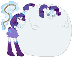 Size: 1080x864 | Tagged: safe, artist:darthglacier, rarity, balloonie pony, original species, equestria girls, human ponidox, imminent bondage, inflation, rariblimp, rope, square crossover