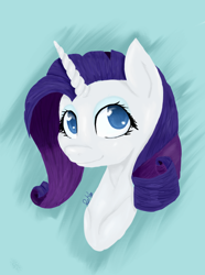 Size: 850x1140 | Tagged: safe, artist:doughsdoodles, rarity, pony, unicorn, female, horn, mare, solo, white coat