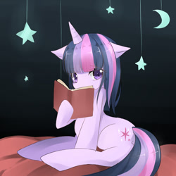 Size: 800x800 | Tagged: safe, artist:sodeshigure, derpibooru import, twilight sparkle, book, pixiv, solo