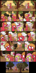 Size: 2704x5392 | Tagged: safe, artist:graciegirl328, big macintosh, fluttershy, earth pony, pegasus, pony, billboard, blushing, comic, fluttermac, hug, male, marriage proposal, rocky horror picture show, shipping, stallion, straight, sweat