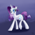 Size: 600x600 | Tagged: safe, artist:sallindaemon, rarity, pony, unicorn, female, horn, mare, solo, white coat