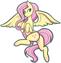 Size: 1200x1227 | Tagged: safe, artist:asikku, fluttershy, pegasus, pony, flying, simple background, solo, transparent background