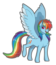 Size: 1200x1402 | Tagged: safe, artist:sugarcup, derpibooru import, rainbow dash, pegasus, pony, solo, spread wings