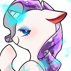 Size: 400x400 | Tagged: safe, artist:kinda-l, rarity, pony, unicorn, female, horn, magic, mare, white coat