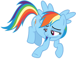 Size: 1015x788 | Tagged: safe, artist:s.guri, derpibooru import, rainbow dash, pegasus, pony, party pooped, simple background, solo, transparent background, vector