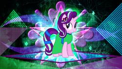 Size: 3840x2160 | Tagged: safe, artist:laszlvfx, artist:pilot231, edit, starlight glimmer, pony, unicorn, clothes, cute, dress, female, high res, mare, wallpaper, wallpaper edit