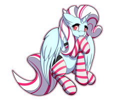 Size: 3600x2894 | Tagged: safe, artist:4clop, oc, oc only, oc:lolo june, alicorn, pony, alicorn oc, clothes, female, kneesocks, mare, simple background, socks, solo, striped socks, thigh highs, transparent background, wings