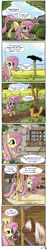 Size: 1000x5337 | Tagged: safe, artist:fidzfox, fluttershy, bird, cat, crow, fox, horse, pegasus, pony, :o, barn, comic, confused, cute, dialogue, earth, eyes closed, farm, female, frown, furry confusion, hair over eyes, hidden eyes, horse-pony interaction, irony, leaning, mare, mlp meets real world, open mouth, raised eyebrow, raised hoof, raised leg, shetland pony, shyabetes, smiling, solo, speech bubble, spread wings, surprised, tractor, wide eyes, wings