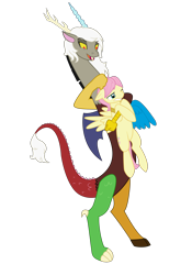 Size: 1808x2577 | Tagged: safe, artist:anormaladn, butterscotch, discord, eris, fluttershy, pegasus, pony, female, male, noogie, rule 63, simple background, transparent background, vector