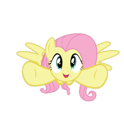 Size: 1900x1900 | Tagged: safe, artist:kuren247, fluttershy, pegasus, pony, flying, looking at you, simple background, solo, transparent background, vector