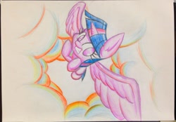 Size: 773x537 | Tagged: artist needed, source needed, safe, derpibooru import, twilight sparkle, twilight sparkle (alicorn), alicorn, pony, colored, female, flying, mare, pencil drawing, solo