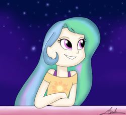 Size: 1024x928 | Tagged: safe, artist:sketchypalette20, princess celestia, human, humanized, solo