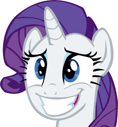 Size: 10860x11737 | Tagged: safe, artist:cyanlightning, rarity, pony, unicorn, the gift of the maud pie, absurd resolution, bust, grin, nervous, nervous grin, portrait, simple background, smiling, solo, transparent background, vector