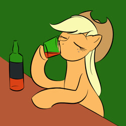 Size: 700x700 | Tagged: safe, artist:kloudmutt, applejack, earth pony, pony, colored, female, mare, solo