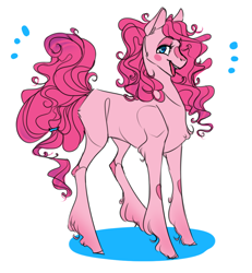 Size: 1098x1187 | Tagged: safe, artist:chernika-ki, artist:chernki, pinkie pie, earth pony, horse, pony, blank flank, solo