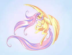 Size: 2687x2050 | Tagged: safe, artist:rubyrue, fluttershy, pegasus, pony, flying, solo