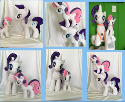 Size: 2038x1664 | Tagged: safe, artist:whitelightplushpones, rarity, sweetie belle, duo, irl, photo, plushie
