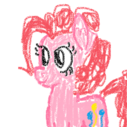 Size: 350x350 | Tagged: safe, artist:gallifreyanequine, pinkie pie, earth pony, pony, 1000 hours in ms paint, crayon, ms paint