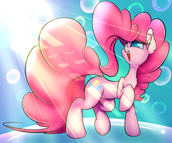 Size: 3300x2750 | Tagged: safe, artist:madacon, pinkie pie, earth pony, pony, female, mare, pink coat, pink mane, simple background, solo