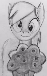 Size: 1124x1804 | Tagged: safe, artist:captainedwardteague, derpy hooves, pegasus, pony, food, muffin, solo, traditional art