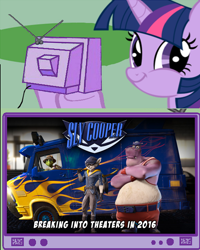 Size: 1200x1500 | Tagged: safe, derpibooru import, twilight sparkle, bentley, exploitable meme, meme, murray, obligatory pony, playstation, sly cooper, tv meme, twiface