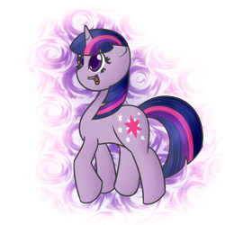 Size: 1000x1000 | Tagged: safe, artist:tastypony, derpibooru import, twilight sparkle, pony, unicorn, female, mare, open mouth, simple background, solo, transparent background, walking