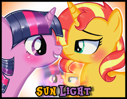 Size: 1490x1166 | Tagged: safe, artist:doraeartdreams-aspy, sunset shimmer, twilight sparkle, pony, female, lesbian, shipping, sunsetsparkle